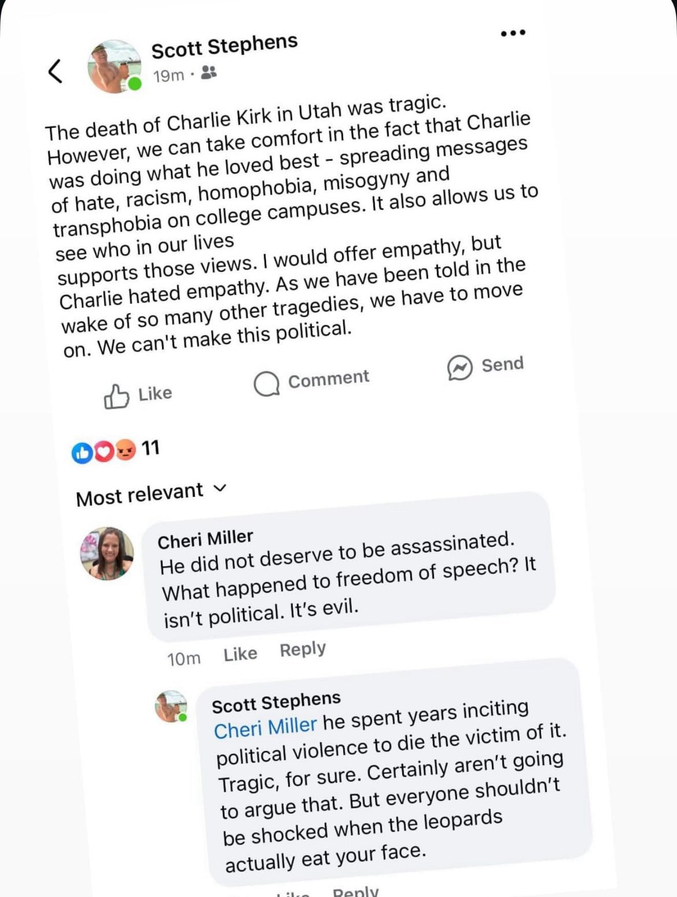 Army Colonel Scott Stephens Celebrates Political Violence, Ruins Career!